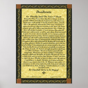 DESIDERATA Poem Poster