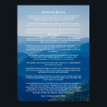Desiderata Poem Poster Misty Mountain<br><div class="desc">PixDezines "Desiderata" is the early 1920s prose poem by the American writer Max Ehrmann. The text was widely distributed in poster form in the 1960s and 1970s.  Misty mountain background</div>