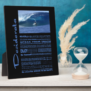 Desiderata Poem Surfing In Hawaii Plaque