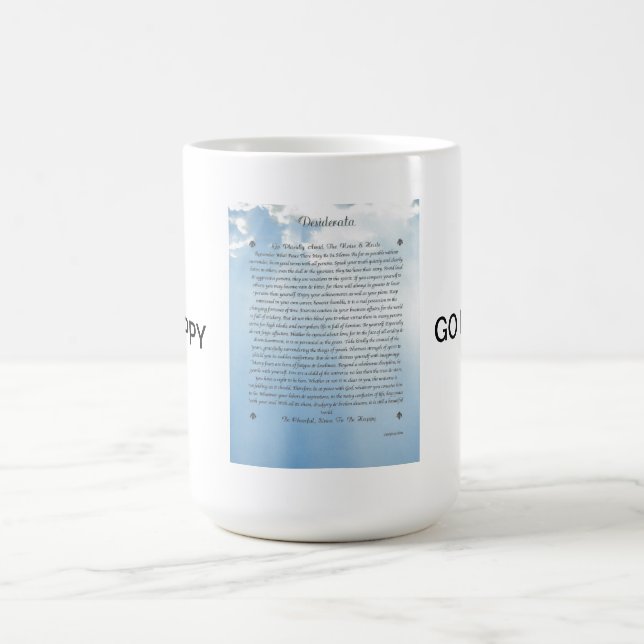 DESIDERATA  Poem & Text Coffee Mug (Center)