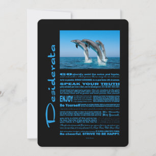 Desiderata Poem Up Up Up Dolphins