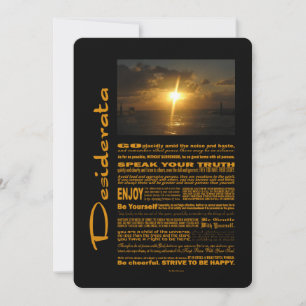 Desiderata Poem Very Bright Sunset