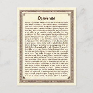 Desiderata Postcard