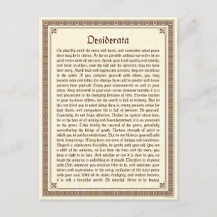 Desiderata Postcard