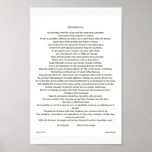 DESIDERATA  POSTER