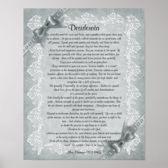 Desiderata Poster (Front)