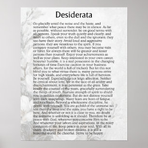 DESIDERATA  POSTER