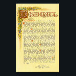 DESIDERATA Poster by Max Ehrmann=Florentine<br><div class="desc">The Desiderata Poem by Max Ehrmann. These Words of Wisdom to live by were written in 1927. It is a timeless message to share with Family & Friends. It is an Inspirational Gift in these troubled times.</div>