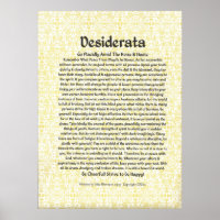 DESIDERATA Poster by Max Ehrmann MANY SIZES