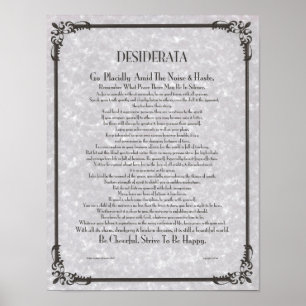 DESIDERATA Poster by Max Ehrmann MANY SIZES