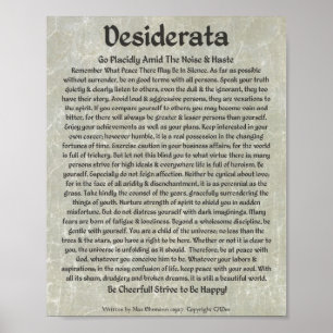 DESIDERATA Poster Max Ehrmann-Mediaeval
