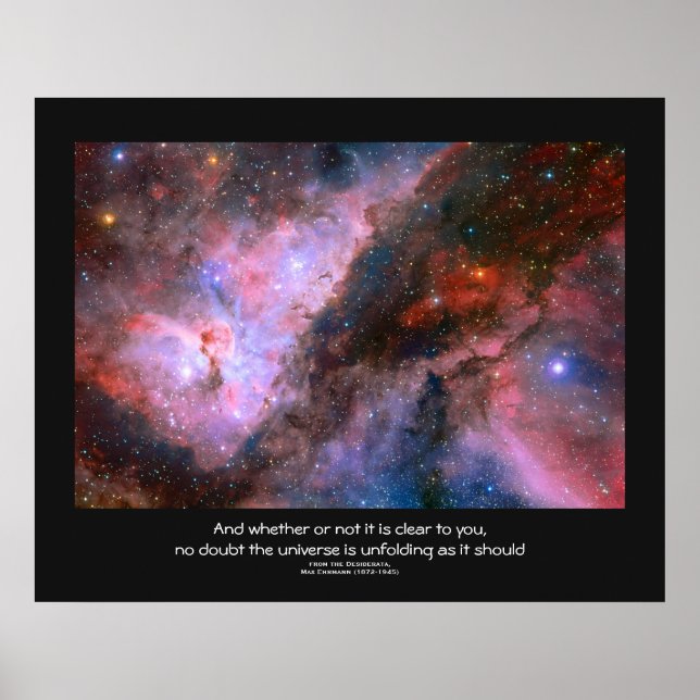 Desiderata quote - Carina Nebula, Eta Carinae Poster (Front)