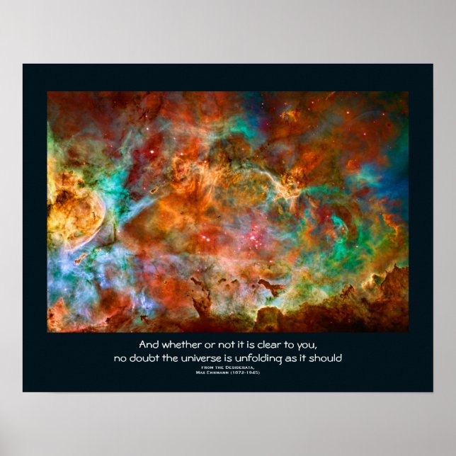 Desiderata quote - Carina Nebula in Argo Navis Poster (Front)