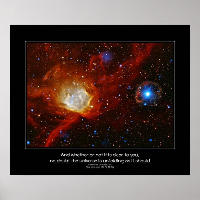 Desiderata quote - Celestial Bauble Poster (Front)
