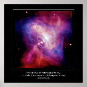 Desiderata quote - Crab Pulsar, Neutron Star Poster