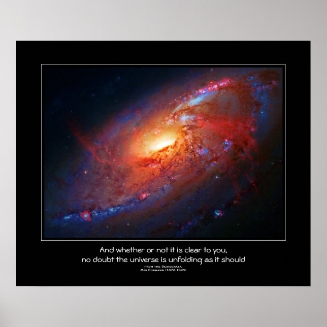 Desiderata quote - Spiral Galaxy, Canes Venatici Poster (Front)