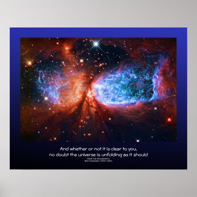 Desiderata quote - Star Birth in Cygnus, The Swan Poster (Front)