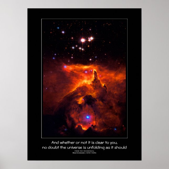 Desiderata quote - Star Cluster Pismis 24 Poster (Front)