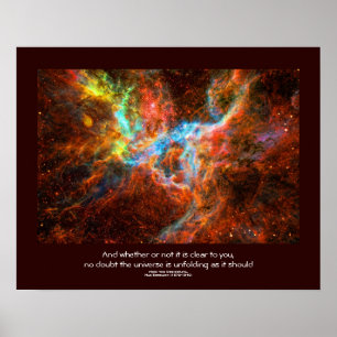 Desiderata quote - Tarantula Nebula star formation Poster