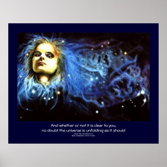 Desiderata quote with Celestial Spirit Poster (Front)
