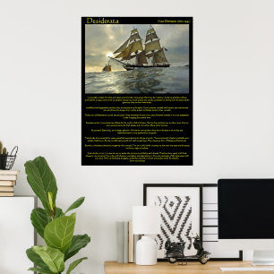 Desiderata Sail Boat Posters