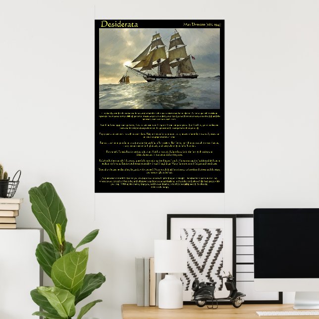 Desiderata Sail Boat Posters (Home Office)