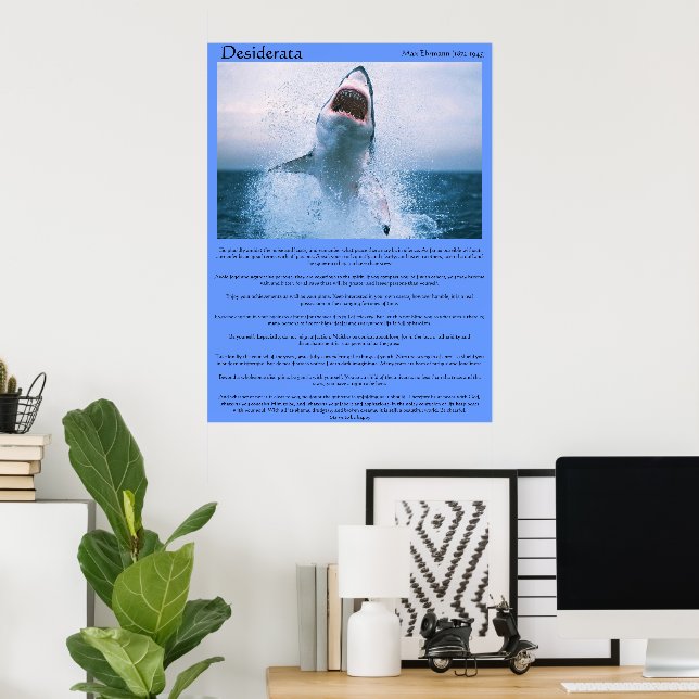 Desiderata Shark Jumping Posters (Home Office)