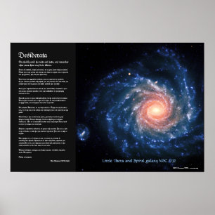 Desiderata, Spiral galaxy NGC1232 and Little Theta Poster