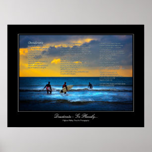 Desiderata -Surfing At Sundown gallery style Poster