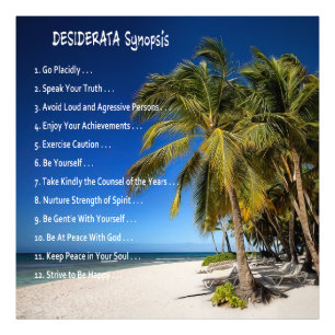 DESIDERATA Synopsis - Lounging Under the Palms Photo Print