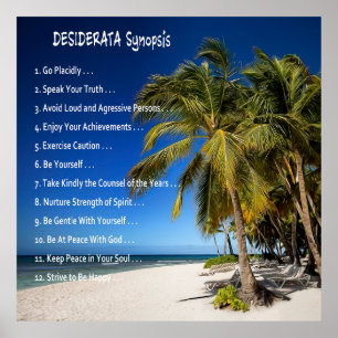 DESIDERATA Synopsis - Lounging Under the Palms Poster
