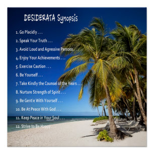 DESIDERATA Synopsis - Lounging Under the Palms Poster