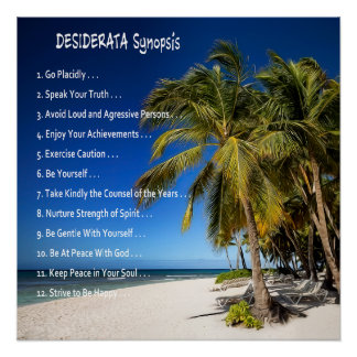 DESIDERATA Synopsis - Lounging Under the Palms Poster