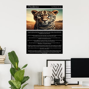 Desiderata: The Leopard's Wisdom Poster