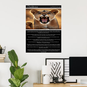 Desiderata: The Lioness's Mighty Roar Poster