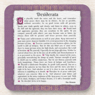 Desiderata - Things desired Coaster