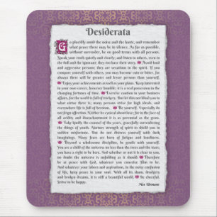 Desiderata - Things desired Mouse Pad