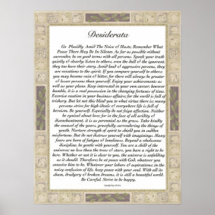 DESIDERATA Tile Trim Poster