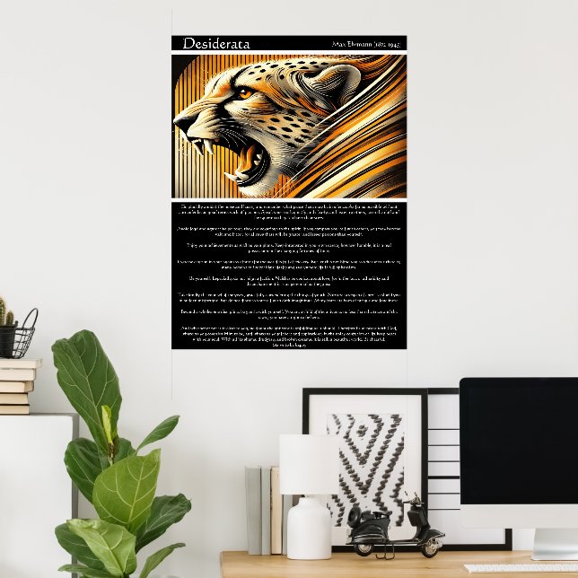 Desiderata Unleash Your Inner Strength Poster (Home Office)