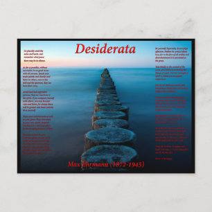Desiderata walkway onto the ocean with pillions postcard