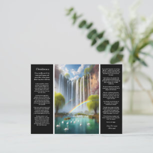 Desiderata Waterfall Rainbow's Gleam, Falling Love Postcard