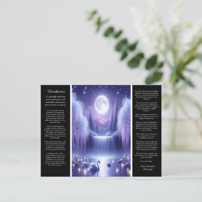 Desiderata Waterfall: Sunset Glow Cascade Postcard (Standing Front)