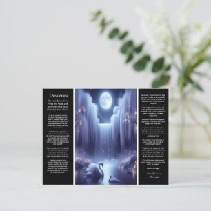 Desiderata Waterfall: Swan Harmony Pool Postcard