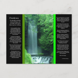 DESIDERATA Waterfalls Postcard