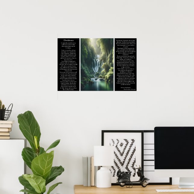 DESIDERATA Whispers of the Wild: Waterfall's Song Poster (Home Office)