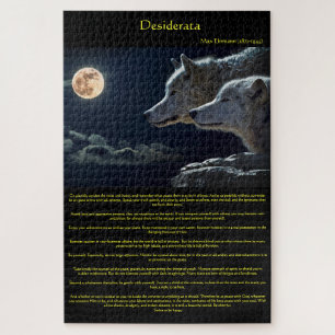 Desiderata white wolfs on a mountain side  jigsaw puzzle