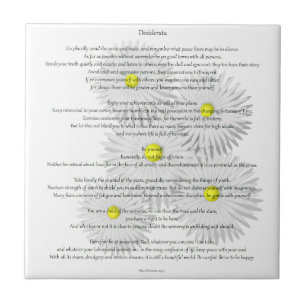 Desiderata with Daisies Tile