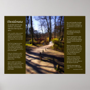 Desiderata - Woodland Bridge Path Poster