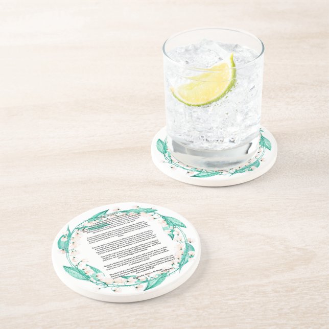 Desiderata Wreath of Lily of the Valley Coaster (Side)