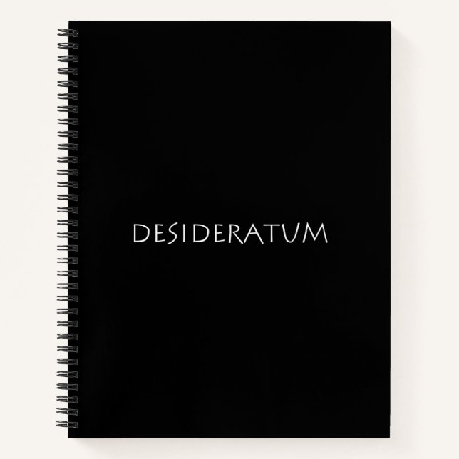 Desideratum Notebook (Front)